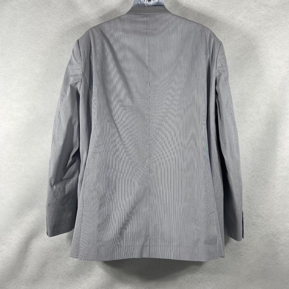 Alan Flusser Jacket Men's XL Blue White Blazer Sport Coat Striped New - Picture 4 of 11
